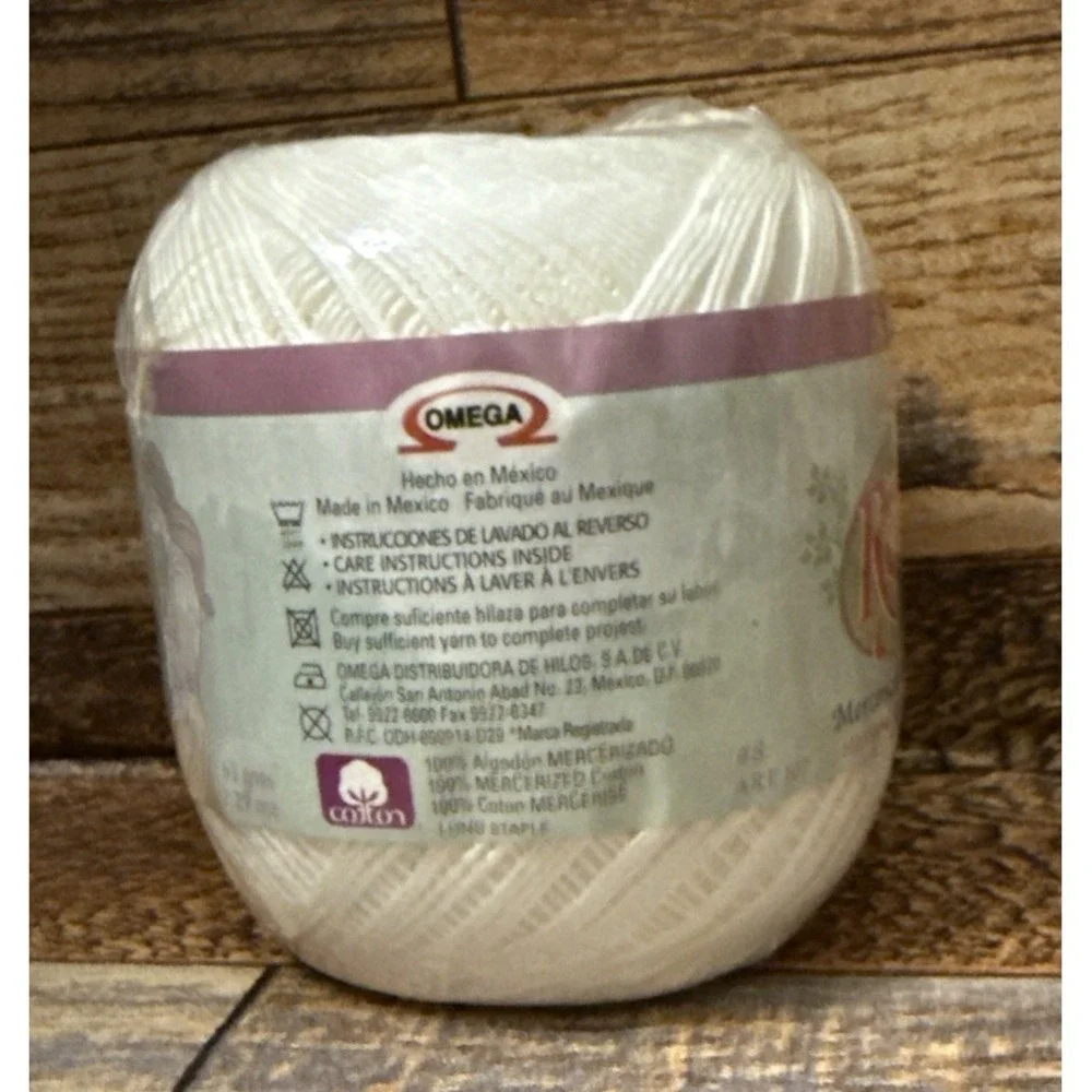 Rebekah Quick Crochet Mercerized Combed Cotton - 1 Ball - Color: White - New